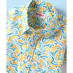 Babyhug Cotton Woven Half Sleeves Printed Shirt - Multicolour