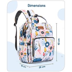Babyhug Multipurpose Spacious Diaper Backpack Floral Print - Multicolor