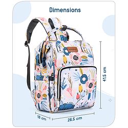 Babyhug Multipurpose Spacious Diaper Backpack Floral Print - Multicolor