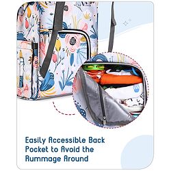 Babyhug Multipurpose Spacious Diaper Backpack Floral Print - Multicolor