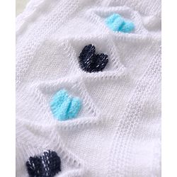 Cute Walk by Babyhug Knit Ankle Length Antibacterial Anti Skid Socks with Hearts Design Pack of 3 - White Pink & Light Green