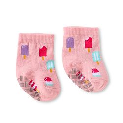 Cute Walk by Babyhug Knit Ankle Length Antibacterial Anti Skid Socks with Polka Dots Animal & Popsical Design Pack of 3 - Pink Lavender & Dark Pink