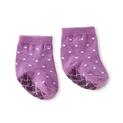 Cute Walk by Babyhug Knit Ankle Length Antibacterial Anti Skid Socks with Polka Dots Animal & Popsical Design Pack of 3 - Pink Lavender & Dark Pink