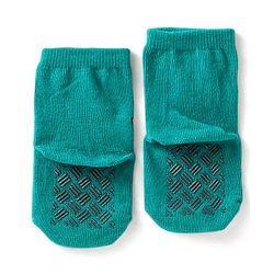Cute Walk by Babyhug Knit Ankle Length Antibacterial Anti Skid Socks with Stripes & Tiger Design Pack of 3 - Green Light Blue & Yellow