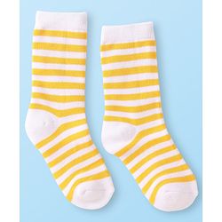 Cute Walk by Babyhug Terry Knit Ankle Length Antibacterial Socks with Dino Design & Stripes Pack of 3 - Grey Light Blue & White