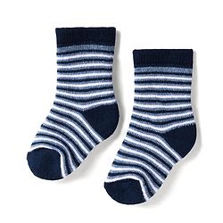 Cute Walk by Babyhug Terry Knit Ankle Length Antibacterial Socks with Stripes & Animal Design Pack of 3 - Navy Blue & Grey