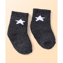 Cute Walk by Babyhug Ankle Length Antibacterial Socks with Penguin Design Pack Of 3 - Black & White