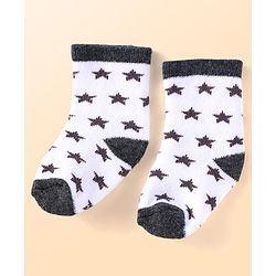 Cute Walk by Babyhug Ankle Length Antibacterial Socks with Penguin Design Pack Of 3 - Black & White