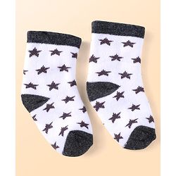 Cute Walk by Babyhug Ankle Length Antibacterial Socks with Penguin Design Pack Of 3 - Black & White