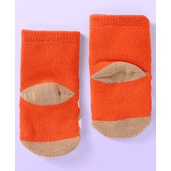 Cute Walk by Babyhug Ankle Length Antibacterial Socks with Animal Design Pack Of 3 - Blue Red & Yellow