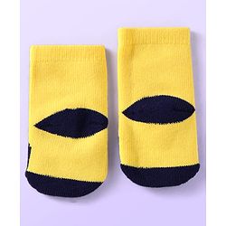 Cute Walk by Babyhug Ankle Length Antibacterial Socks with Animal Design Pack Of 3 - Blue Red & Yellow
