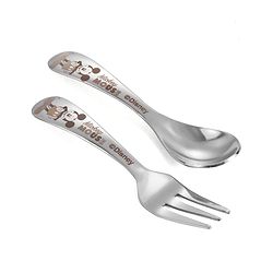 Babyhug Disney Mickey Mouse Stainless Steel Dinner Set Round - 6 Pieces| Easy to Clean & Maintain| Encourage Self Feeding| Laser Print| Dishwasher Safe| Gifting Option - Silver