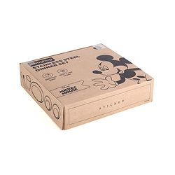 Babyhug Disney Mickey Mouse Stainless Steel Dinner Set Round - 6 Pieces| Easy to Clean & Maintain| Encourage Self Feeding| Laser Print| Dishwasher Safe| Gifting Option - Silver