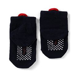 Cutewalk by Babyhug Non Terry Knit Anti-Bacterial Ankle Length Anti-Skid Socks with Snowman Applique - Navy Blue