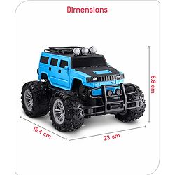 Babyhug Premium Off Roader Rechargeable Remote Control Truck With Normal & Turbo Speed & 4 Headlight Modes - Sky Blue