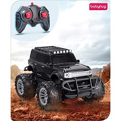 Babyhug Premium Off Roader Rechargeable Remote Control Truck With Normal & Turbo Speed & 4 Headlight Modes - Sky Blue
