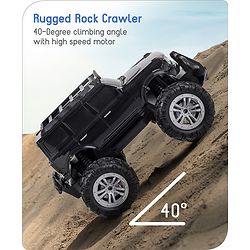 Babyhug Premium Off Roader Rechargeable Remote Control Truck With Normal & Turbo Speed & 4 Headlight Modes - Sky Blue