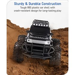 Babyhug Premium Off Roader Rechargeable Remote Control Truck With Normal & Turbo Speed & 4 Headlight Modes - Sky Blue