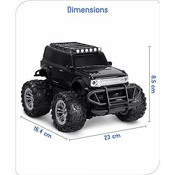Babyhug Premium Off Roader Rechargeable Remote Control Truck With Normal & Turbo Speed & 4 Headlight Modes - Sky Blue