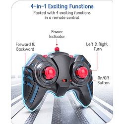 Babyhug Premium Off Roader Rechargeable Remote Control Truck With Normal & Turbo Speed & 4 Headlight Modes - Sky Blue