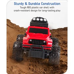 Babyhug Premium Off Roader Rechargeable Remote Control Truck With Normal & Turbo Speed & 4 Headlight Modes - Sky Blue