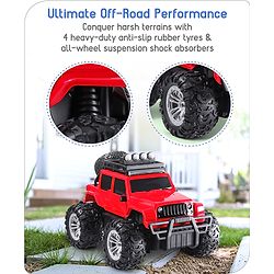 Babyhug Premium Off Roader Rechargeable Remote Control Truck With Normal & Turbo Speed & 4 Headlight Modes - Sky Blue