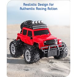 Babyhug Premium Off Roader Rechargeable Remote Control Truck With Normal & Turbo Speed & 4 Headlight Modes - Sky Blue