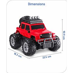 Babyhug Premium Off Roader Rechargeable Remote Control Truck With Normal & Turbo Speed & 4 Headlight Modes - Sky Blue
