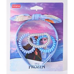 Babyhug Disney Frozen Hair Accessories Combo Set With Bow Applique  - Blue