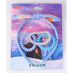 Babyhug Disney Frozen Hair Accessories Combo Set With Bow Applique  - Blue