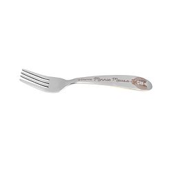 Babyhug Disney Mickey Mouse Stainless Steel Fork & Spoon Set | Easy to Clean & Maintain| Encourage Self Feeding| Laser Print| Dishwasher Safe| Gifting Option - Silver