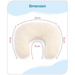 Babyhug Bubble Feeding Pillow - White | Fits upto waist size 36 inches