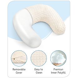 Babyhug Bubble Feeding Pillow - White | Fits upto waist size 36 inches