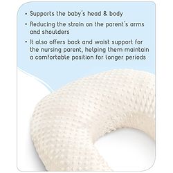 Babyhug Bubble Feeding Pillow - White | Fits upto waist size 36 inches