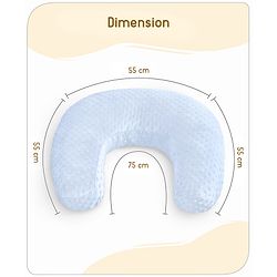 Babyhug Bubble Feeding Pillow - White | Fits upto waist size 36 inches