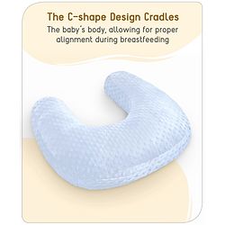 Babyhug Bubble Feeding Pillow - White | Fits upto waist size 36 inches