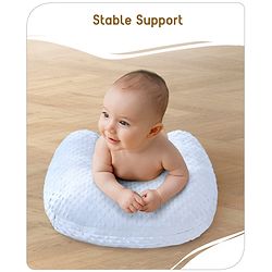 Babyhug Bubble Feeding Pillow - White | Fits upto waist size 36 inches