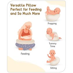 Babyhug Bubble Feeding Pillow - White | Fits upto waist size 36 inches