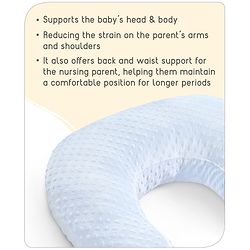 Babyhug Bubble Feeding Pillow - White | Fits upto waist size 36 inches