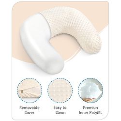 Babyhug Sleeping Bag Feeding Pillow & Blanket Combo Set with Giraffe Embroidery - White | Fits upto waist size 36 inches