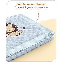 Babyhug Sleeping Bag Feeding Pillow & Blanket Combo Set with Giraffe Embroidery - White | Fits upto waist size 36 inches