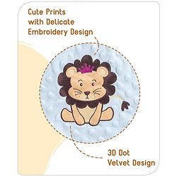 Babyhug Sleeping Bag Feeding Pillow & Blanket Combo Set with Giraffe Embroidery - White | Fits upto waist size 36 inches