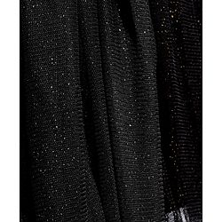 Babyhug Woven Sleeveless Shimmer Party Dress with Bow Applique - Black