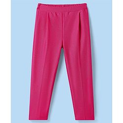 Babyhug Woven Full Sleeves Solid Colour  Blazer with Top & Trouser Set - Pink