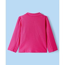 Babyhug Woven Full Sleeves Solid Colour  Blazer with Top & Trouser Set - Pink