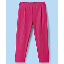 Babyhug Woven Full Sleeves Solid Colour  Blazer with Top & Trouser Set - Pink
