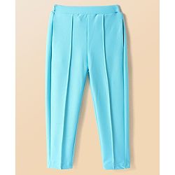 Babyhug Woven Full Sleeves Solid Top & Trouser with Inner Tee - Aqua Blue