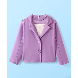 Babyhug Woven Full Sleeves Solid Colour Party Suit With Inner Top - Lilac