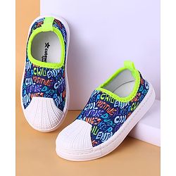 Cute Walk by Babyhug Slip On Casual Shoes With Text Print - Blue