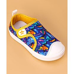 Cute Walk by Babyhug Velcro Closure Doodle Printed Casual Shoes